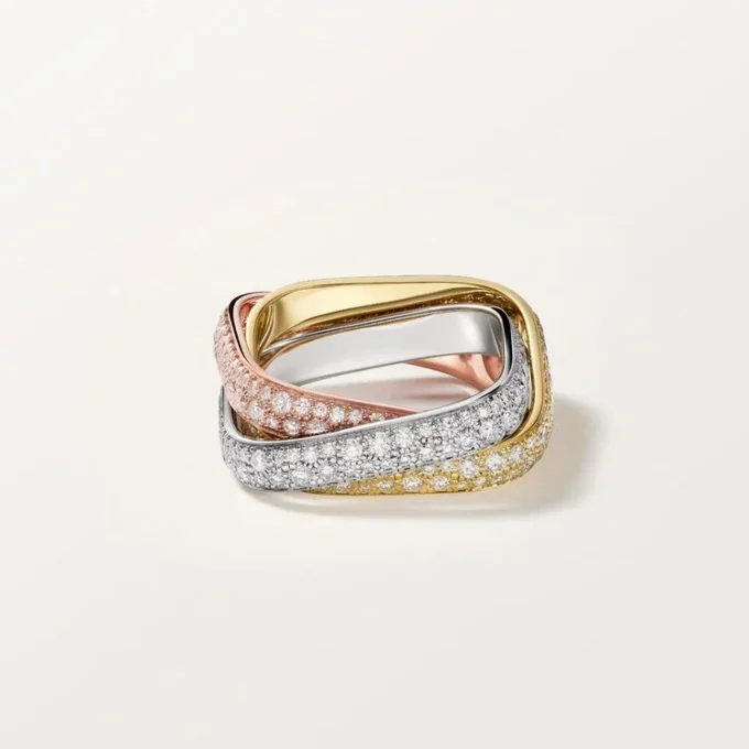 Inel Trinity Cushion, model clasic, pavat Inel Trinity Cushion, model clasic, pavat