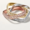 Inel Trinity Cushion, model clasic, pavat Inel Trinity Cushion, model clasic, pavat