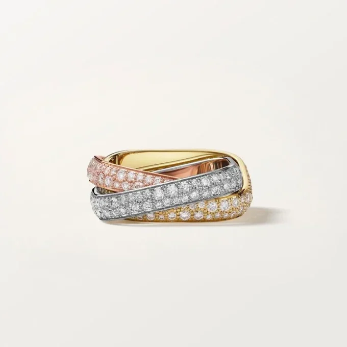 Inel Trinity Cushion, model clasic, pavat Inel Trinity Cushion, model clasic, pavat