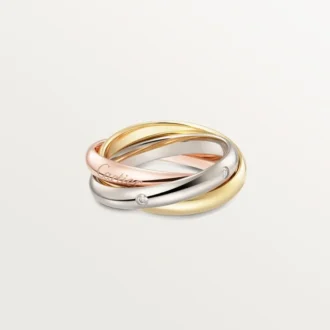 Inel Trinity, model clasic, 5 diamante