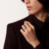 Inel Trinity, model clasic, semi-pavat