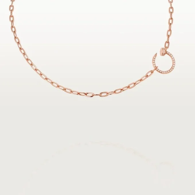 Juste Un Clou – Colier cu lanț cu diamante din aur roz | Cartier SUA