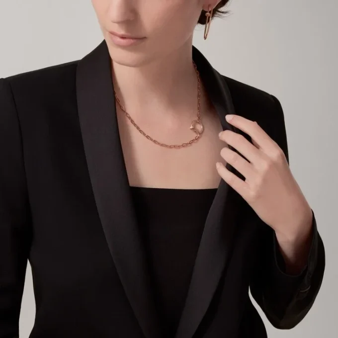 Juste Un Clou – Colier cu lanț cu diamante din aur roz | Cartier SUA