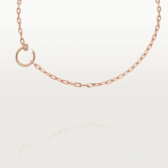 Juste Un Clou – Colier cu lanț cu diamante din aur roz | Cartier SUA