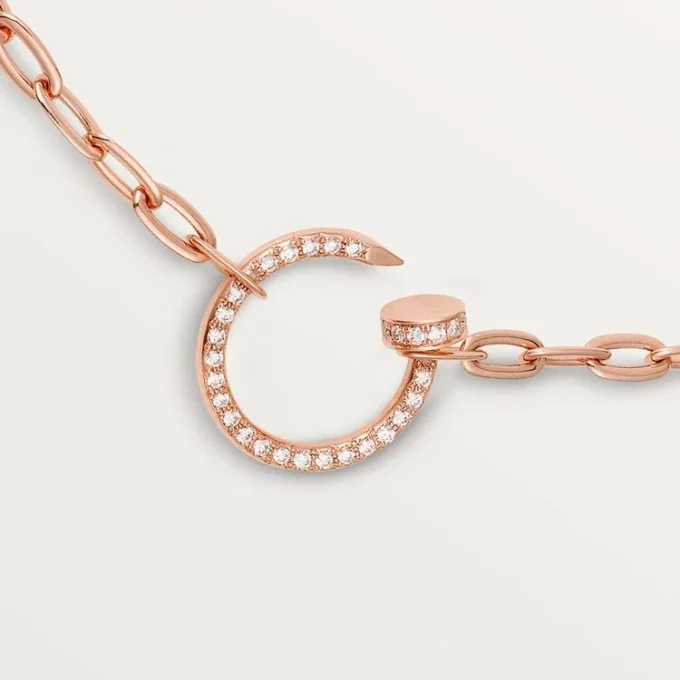 Juste Un Clou – Colier cu lanț cu diamante din aur roz | Cartier SUA