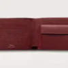 Monede/Bancnote/Piele de vițel de culoare burgund, finisaj auriu – Cartier