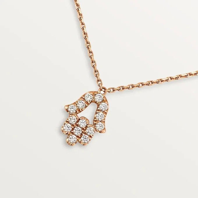 Pandantiv cu inimi și simboluri – Aur roz, diamante – Cartier