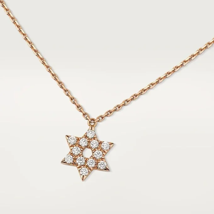 Pandantiv cu inimi și simboluri – Aur roz, diamante – Cartier