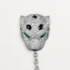 Panthere De Cartier Accesorii de eleganță masculină – Bijuterie de buzunar Panthere De Cartier cu diamante și aur – Cartier