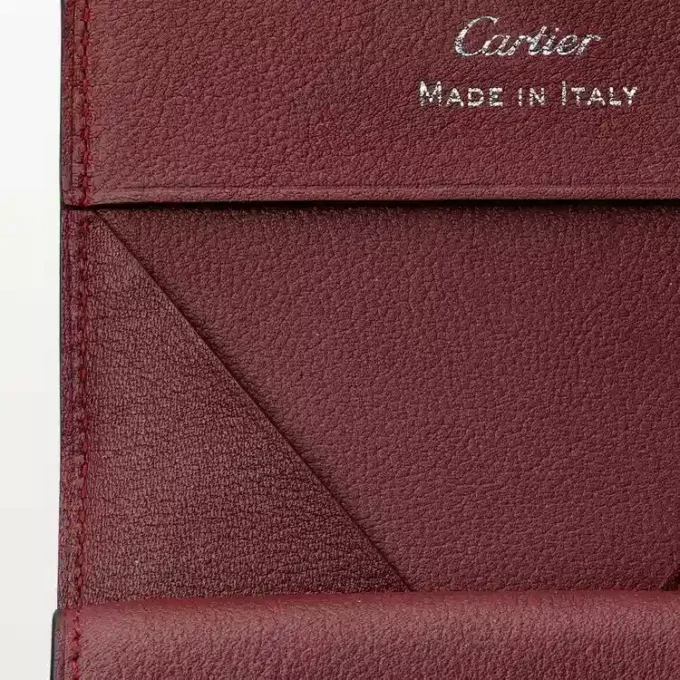 Portmoneu pătrat, Must De Cartier – Piele de vițel neagră, finisaj din oțel inoxidabil – Cartier