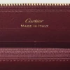 Portofel internațional cu fermoar, Must De Cartier – Piele de vițel burgund, finisaj auriu – Cartier