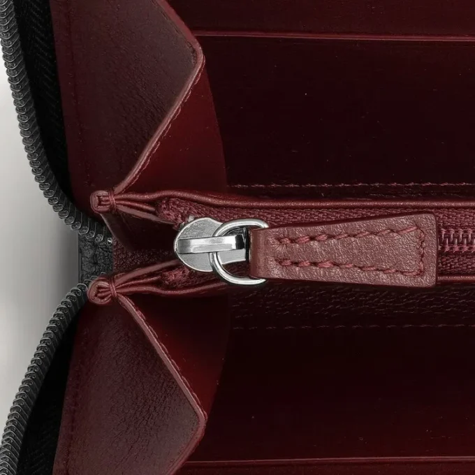 Portofel internațional cu fermoar, Must De Cartier – Piele de vițel neagră, finisaj paladiu – Cartier