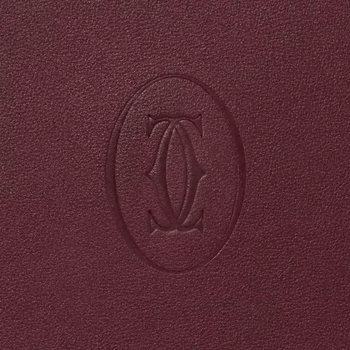 Portofoliu, Must De Cartier – Piele de vițel burgundă, finisaj auriu – Cartier