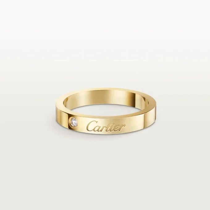 Verigheta C De Cartier, lățime 3 mm, 1 diamant