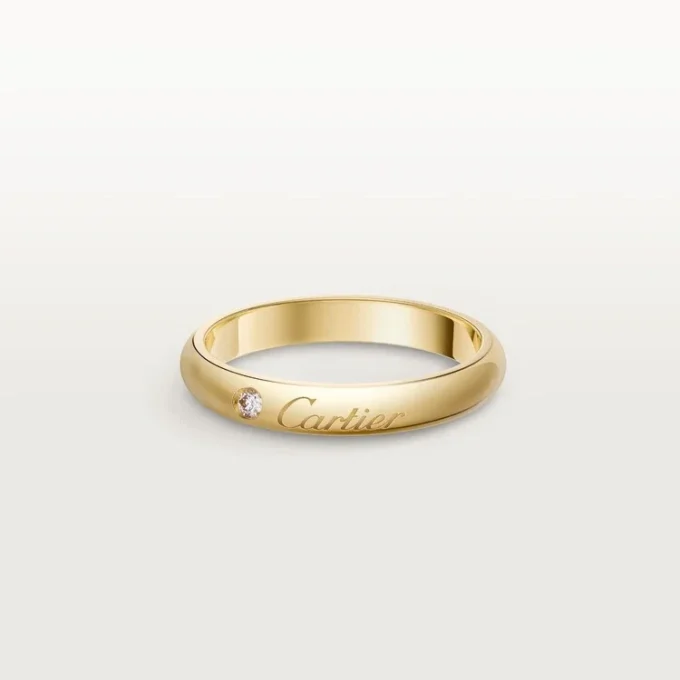 Verigheta C De Cartier, lățime 3 mm, 1 diamant