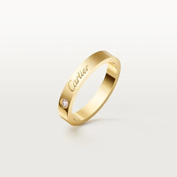 Verigheta C De Cartier, lățime 3 mm, 1 diamant
