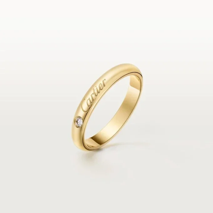 Verigheta C De Cartier, lățime 3 mm, 1 diamant