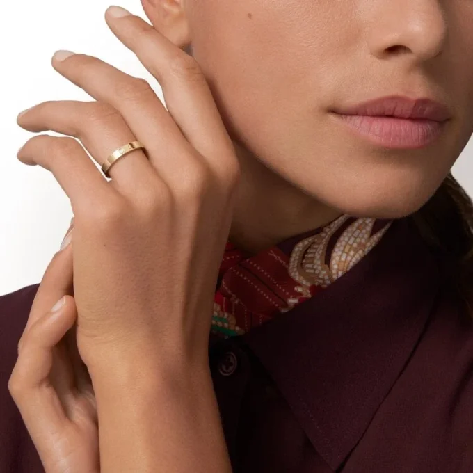 Verigheta C De Cartier, lățime 3 mm, 1 diamant