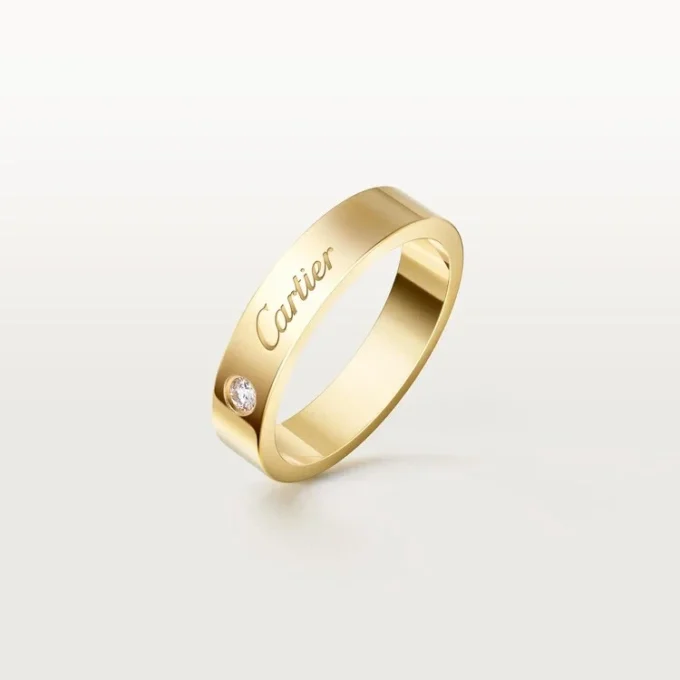 Verigheta C De Cartier, lățime 4 mm, 1 diamant