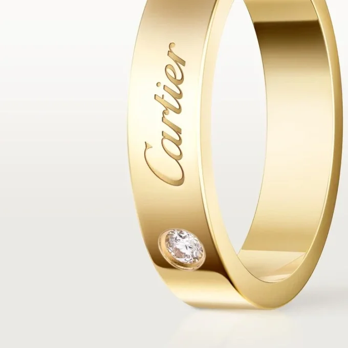 Verigheta C De Cartier, lățime 4 mm, 1 diamant