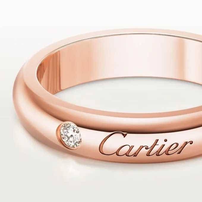 Verigheta C De Cartier, lățime 4 mm, 1 diamant