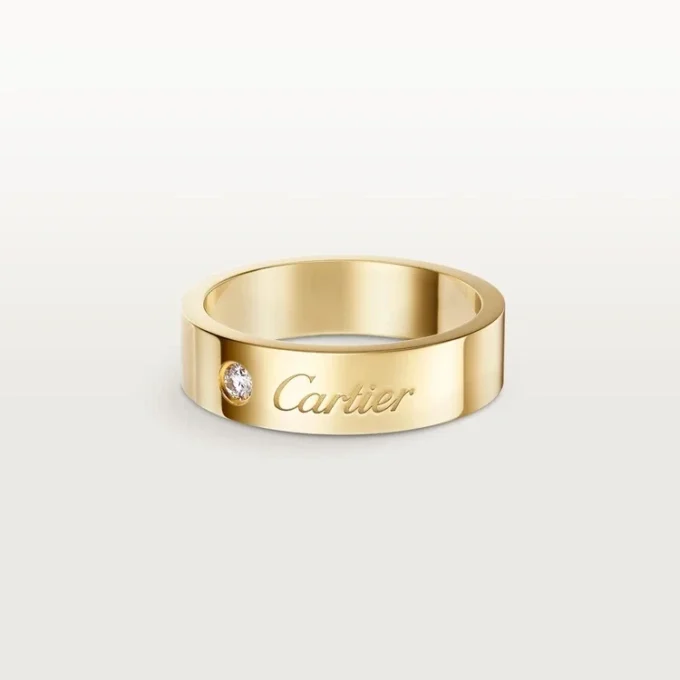 Verigheta C De Cartier, lățime 5 mm, 1 diamant