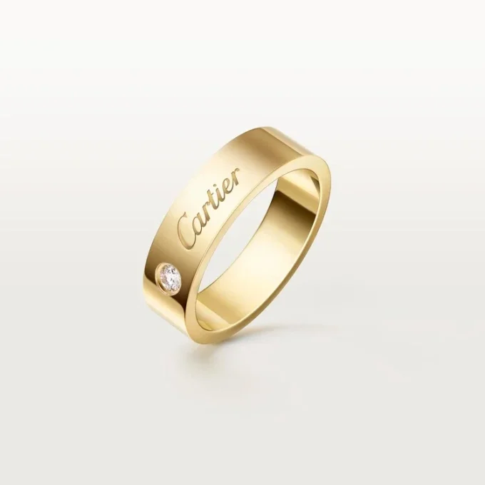 Verigheta C De Cartier, lățime 5 mm, 1 diamant