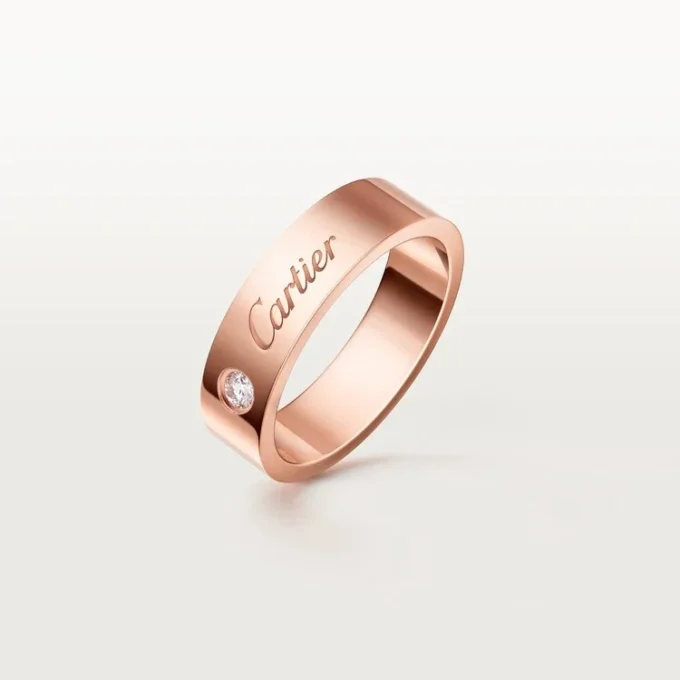 Verigheta C De Cartier, lățime 5 mm, 1 diamant