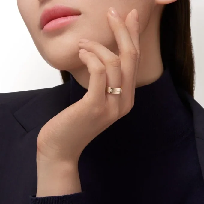 Verigheta C De Cartier, lățime 5 mm, 1 diamant