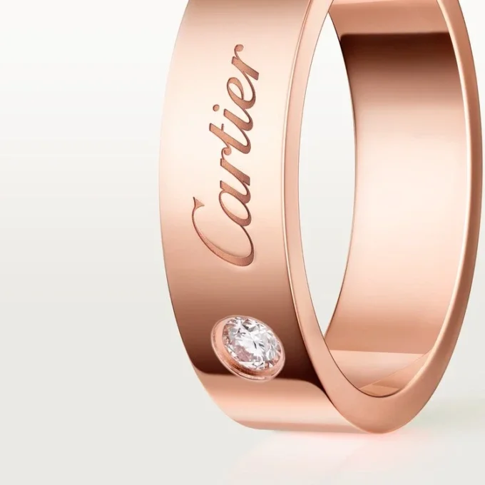 Verigheta C De Cartier, lățime 5 mm, 1 diamant