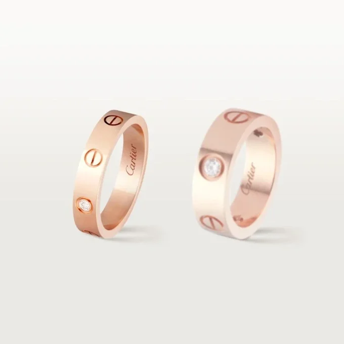 Verigheta Love, 1 diamant – Aur roz, Diamant – Cartier