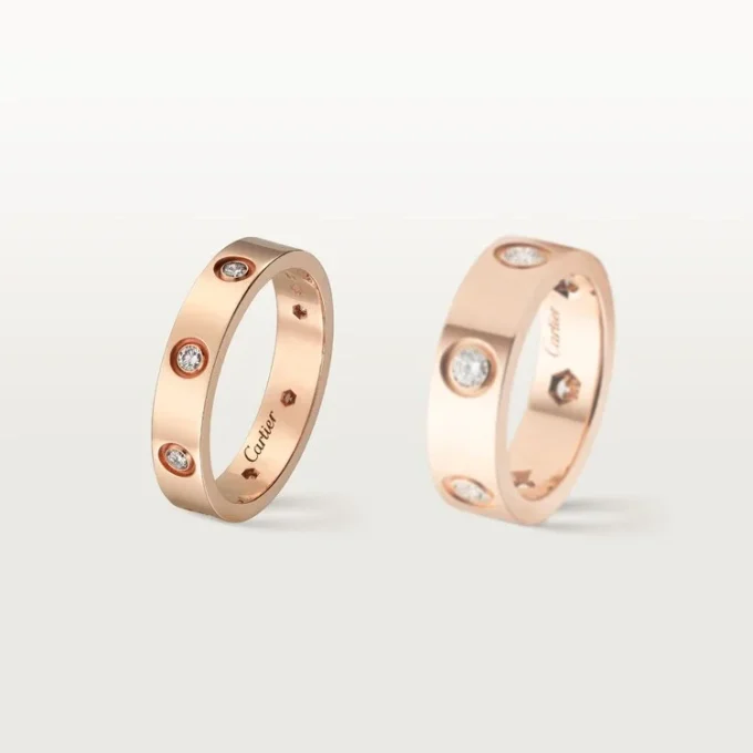 Verigheta Love, 8 diamante – Aur roz, Diamante – Cartier