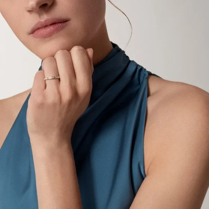 Verigheta Maillon Panthere – Aur roz, Diamante – Cartier