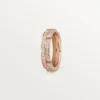 Verigheta subtire Maillon Panthere, 2 rânduri pavate cu diamante – Aur roz, Diamante – Cartier